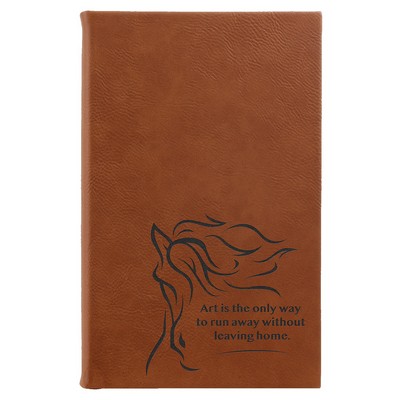 5 1/4" x 8 1/4" Rawhide Leatherette Sketch Book-Unlined Paper