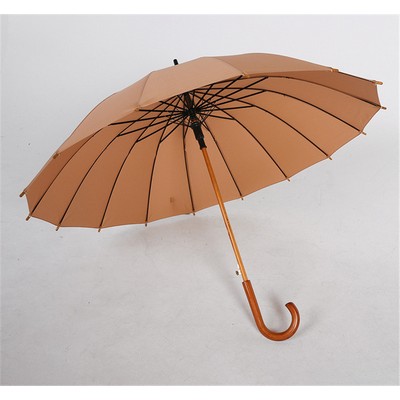 Wooden J Handle Umbrella