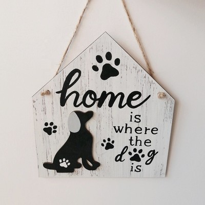 Wooden Decorative House Shaped Hanging Sign