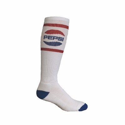 Made in the USA OSFM Cotton Athletic Knee High Sock