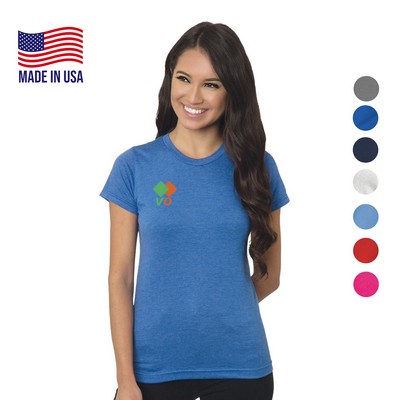 Made in USA Junior Fine Jersey Crew Tee