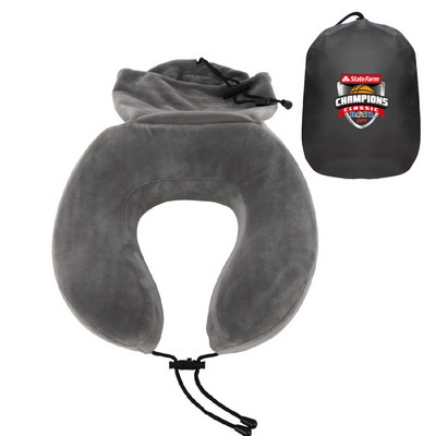 Travel Pillow - Pure Memory Foam Neck Pillow for Airplane Travel,Driving,Studying,Removable Washable