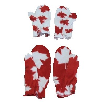 Canadian Made Premium Women's Patriotic Fleece Mitts