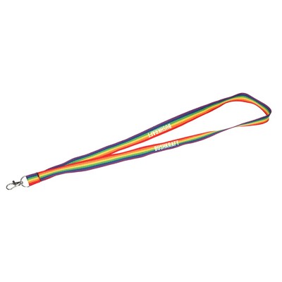 Recycled Polyester Rainbow Lanyard