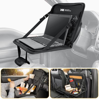 3" 1 Steering Wheel Eating Tray, Car Back Seat Laptop Desk, Multifunctional Car Office Bag