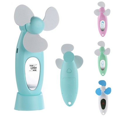 Mini USB Fan w/Mirror