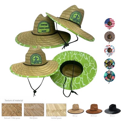Unisex Summer Straw Hat For UV Sun Protection Wide Brim