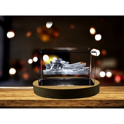 Guggenheim Bilbao Spain 3D Engraved Crystal Trophy Award – Gift for Art Lovers