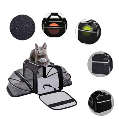 Expandable Pet Carrier w/Mesh Pockets