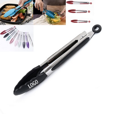 12" Stainless Steel Food Tongs Food Clip Barbecue Kitchen Tongs