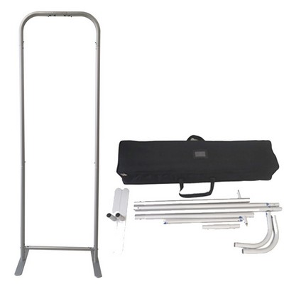 2'W x 78"H EuroFit Straight Wall Hardware Only, Frame and Carry Case. Graphics are not included