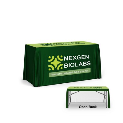 Eco-Poly 4' Table Cover Throw, 3-Sided/Open Back