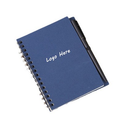 A5 Spiral Notebook Lined Hard Kraft Cover
