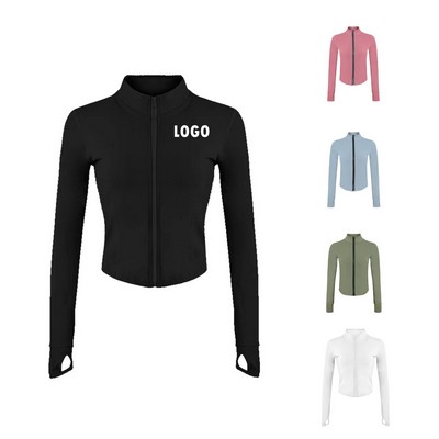 Women Running Jacket With Thumb Holes