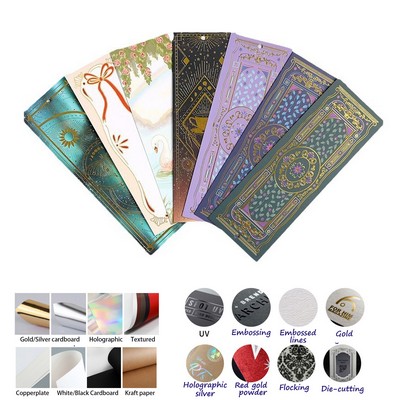 Customized Gold Foil Paper Bookmarks