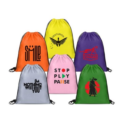 Lightweight Drawstring Budget Backpack ( 14" X 17" )