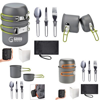 Camping Cookware Mess Kit Backpacking Pot