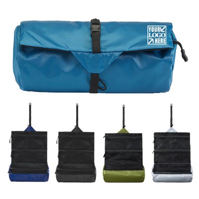 Roll Up Waterproof Oxford Cloth Makeup Bag