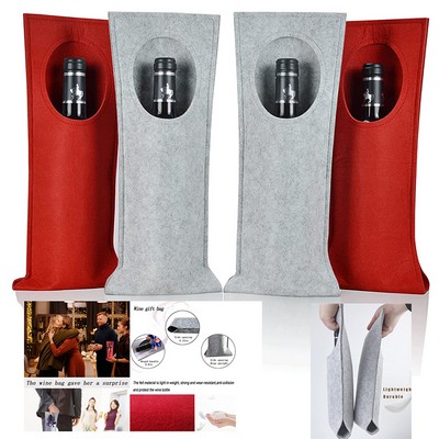 Single Felt Wine Gift Bag
