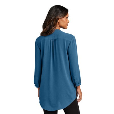 Port Authority® Ladies 3/4-Sleeve Textured Crepe Tunic