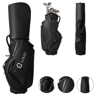 9" Black Carbon Fiber Woven Pu Golf Bag