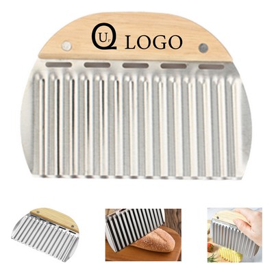 Wavy Veggie Crinkle Cutter w/ Wood Handle