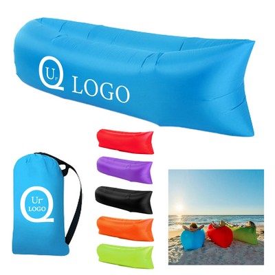 91x28" Inflatable Lounger Air Sofa w/ Storage Bag