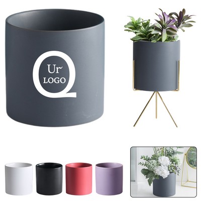 Round Ceramic Planter