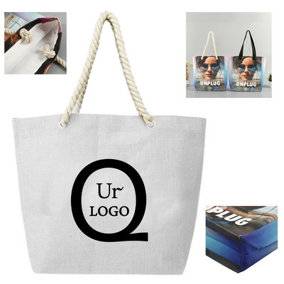 16.1 x 14.3 x 4.3" Canvas Tote Bag