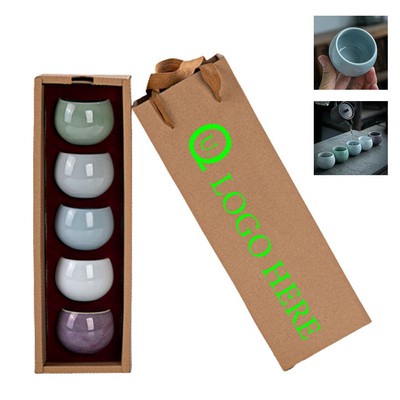 110Ml/3.7Oz 5 Pieces Ceramic Cups Set
