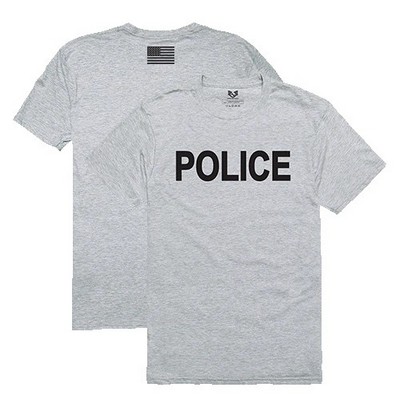 Rapid Dominance Police Officer Relaxed Gray Graphic T-Shirt