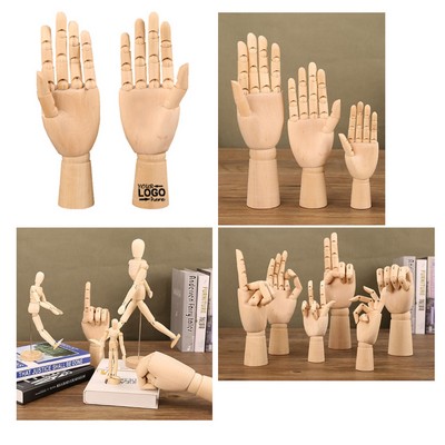 7'' Wooden Hand Model Flexible Fingers