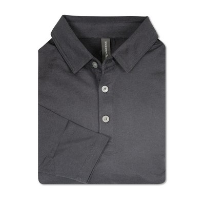 Gamer Long Sleeve Polo-Black Heather [A]