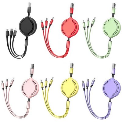 3-In-1 Retractable ABS Charging Cable