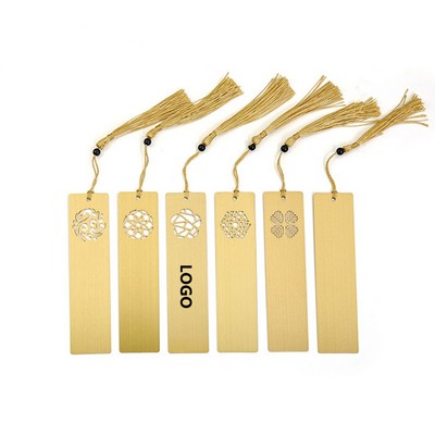 Classic Vintage Handmade Metal Hollow Bookmark w/Tassel