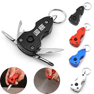 6-in-1 Folding Mini Screwdriver Keychain