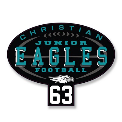 Decal On White Vinyl Material - Laminated For Extended Outdoor Use (9"X6.5")