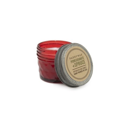 Relish Jar 3 Oz Red Glass - Pomegranate & Spruce