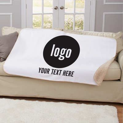 Personalized Corporate Logo 50x60 Sherpa Blanket