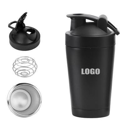 16.9 oz High Grade Stainless Steel Shaker Bottle with Double Wall Insulation