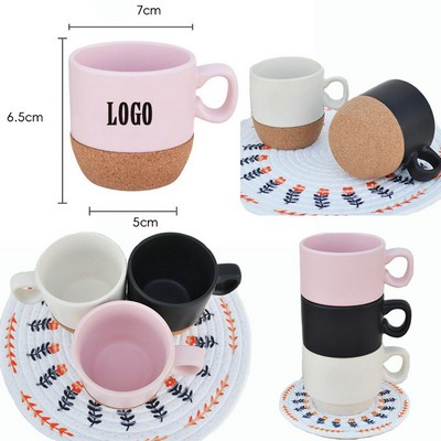 5 Oz Cork Base Ceramic Mug