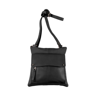 Champs Luggage Leather Rfid Organizer Crossbody Size (10"X10"X1")