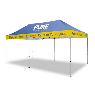 10' x 20' Pop-Up Tent Kit with Hex Aluminum Frame (Full-Bleed Dye Sublimation)
