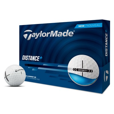 TaylorMade Distance+ Logo Golf Balls - 1 Dozen/1 Pole