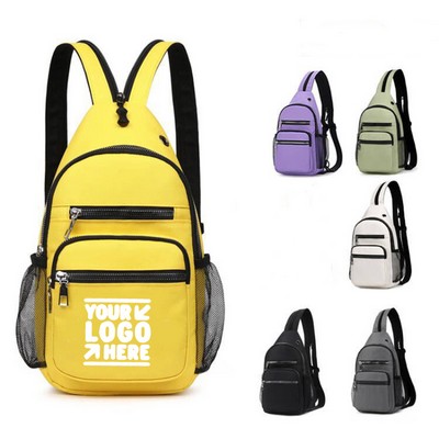 Outdoor Sports Shoulder Bag, Waterproof Crossbody Backpack, Small Chest Bag