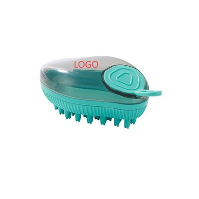 Mango Shaped Silicone Pet Grooming Bath Brush and Massager