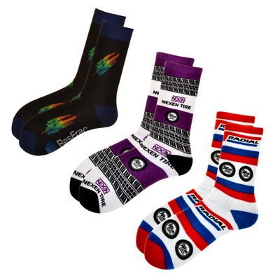 Tru Colour Dress Socks - Full Color DTG Print, Cotton Blend