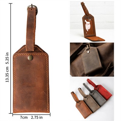 Luggage Tags for Suitcases Faux Leather Privacy Protection Bag Tag