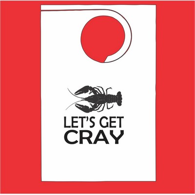 Stock "Let's Get Cray" Design Poly Backed Paper Bibs w/Ties Minimum 25 bibs