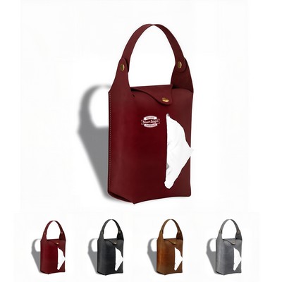 PU Leather Car Tissue Box
